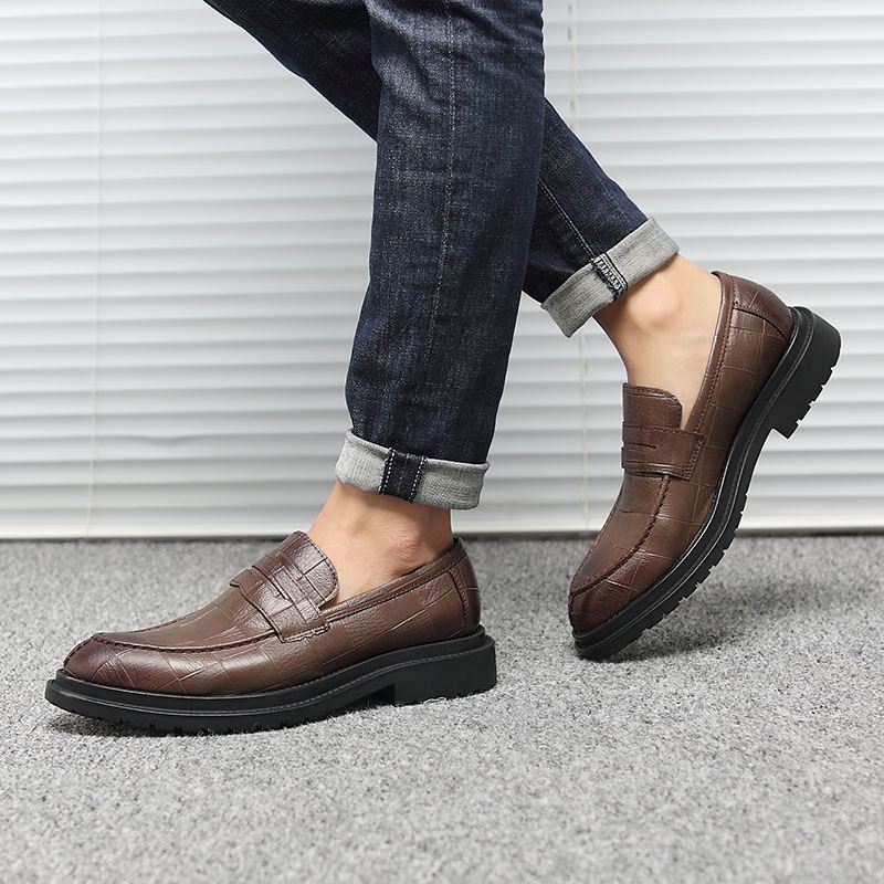 Microfiber Læder Casual Business Oxfords