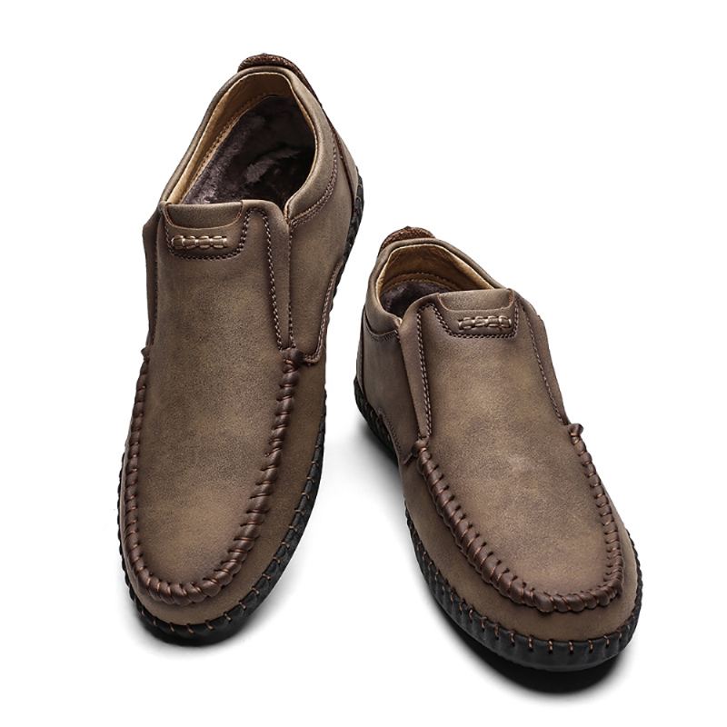 Retro Syning Blødt Læder Business Casual Oxfords