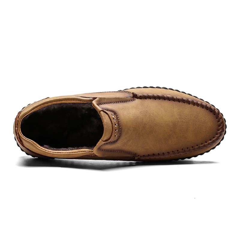 Retro Syning Blødt Læder Business Casual Oxfords