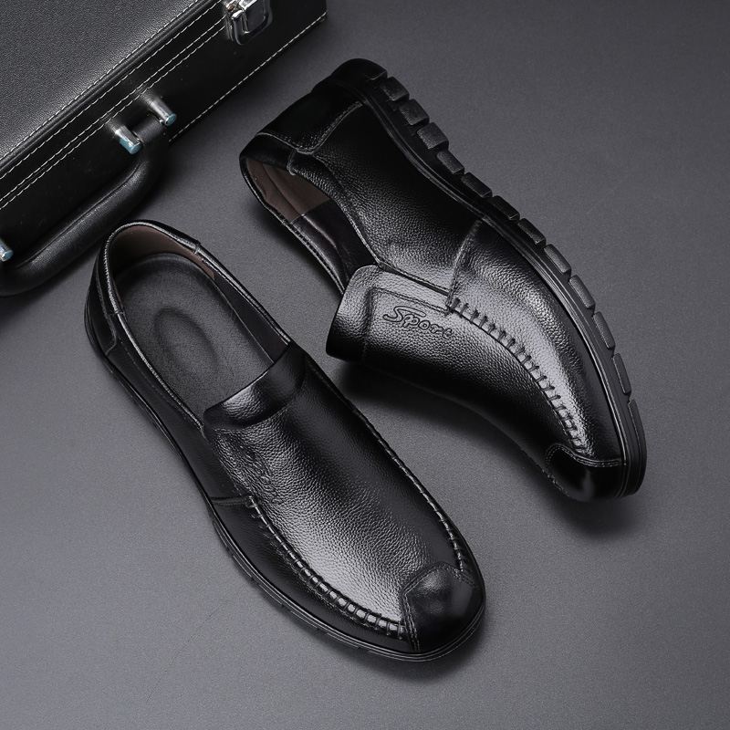 Slidsikre Casual Oxfords I Ægte Læder