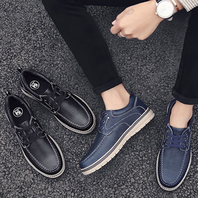 Vintage Ægte Læder Casual Oxfords