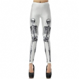 3d Digital Skull Kvinder Leggings Bukser