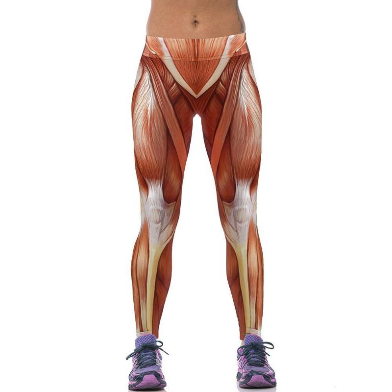 Højelastisk Mode Til Kvinder Leggings Stærke Muskler Printede Leggings Kvinder Kompression Pantalones Mujer Fitness Bukser