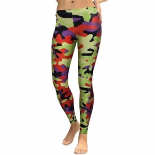 Kvinder Camouflage Digital Med Tryk Fitness Leggings
