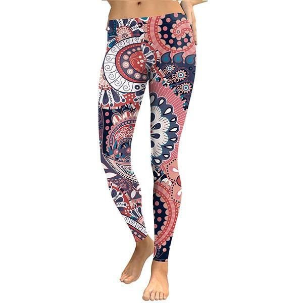 Kvinder Leggings Aztec Round Ombre Digital Med Tryk Bukser