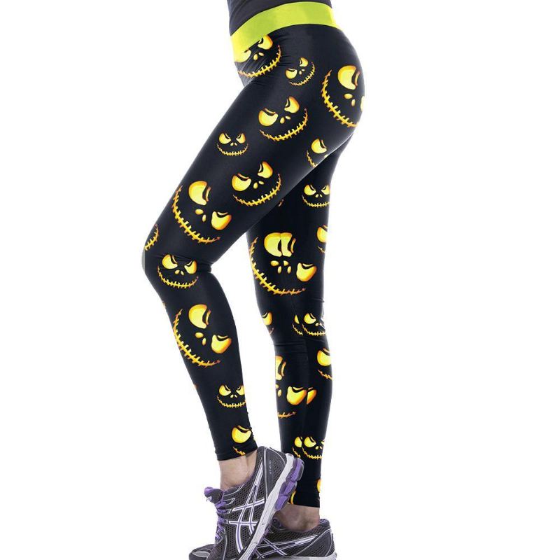 Kvinder Leggings Høst Sporting Leggings Belysning Græskar Lantern Printede Mujer Legg Bukser