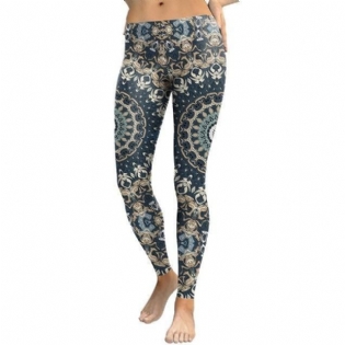 Kvinder Leggings Mandala Blomster Digital Med Tryk Bukser