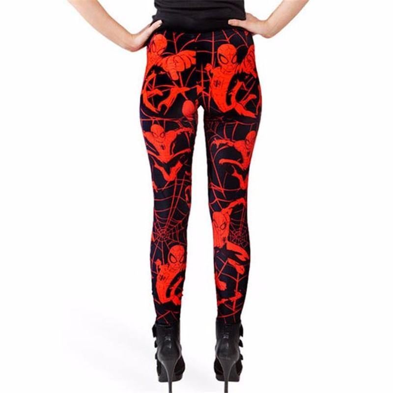 Mørkerød Spiderman Strejker Ny Ankomst 2015 Kvinder Leggings Digital Med Tryk Populære Spider-man Sexede Kvinder Bukser