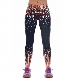 New Arrival Kvinder Leggings Sportsbukser Stjernehimmel 3d Spot Printed Mujer Compression Legg Bukser