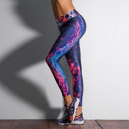 New Arrival Kvinder Leggings Sportsbukser Stjernehimmel 3d Spot Printed Mujer Compression Legg Bukser