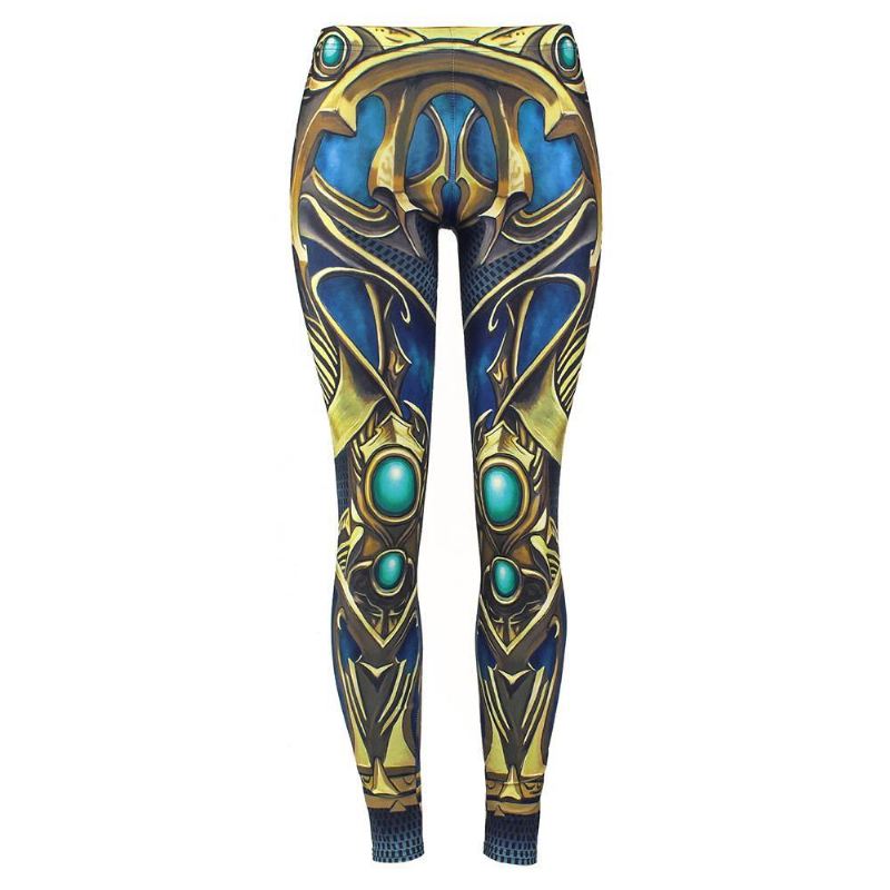 New Arrival Leggings Dame Armor Digital Med Tryk Safir Metal Plus Size Fitness Legg Workout Bukser Legging