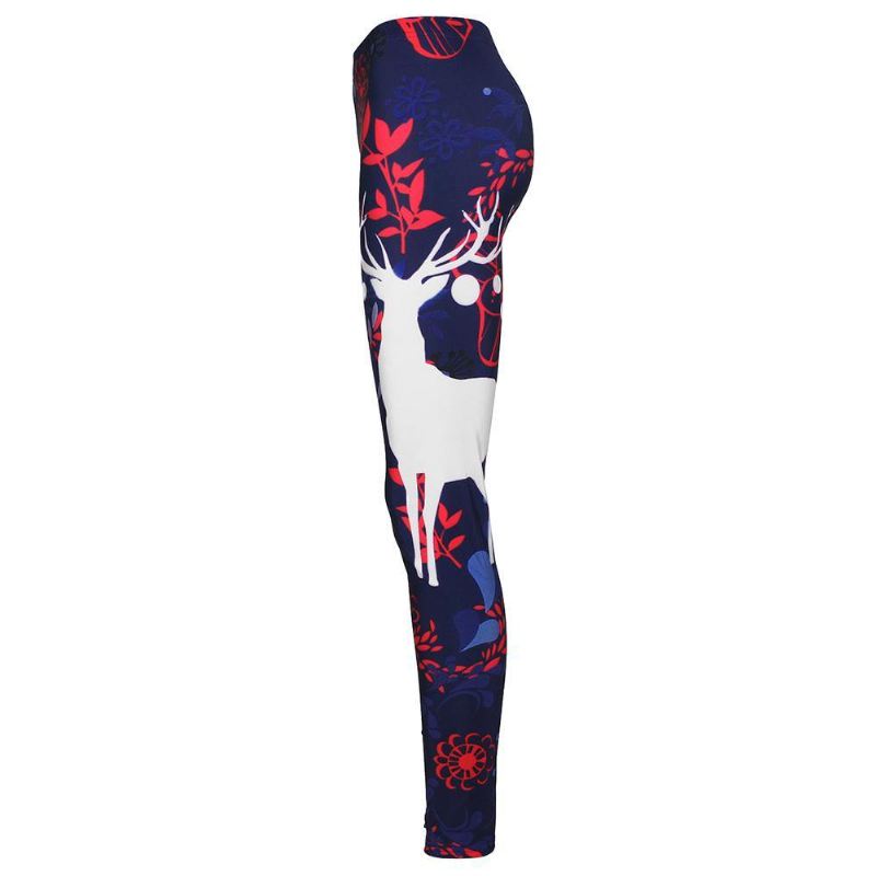 New Arrival Leggings Kvinder Sika Deer Digital Med Tryk Animal Fitness Legg Slim Elastic Workout Plus Size Legging