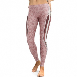New Style Leggings Kvinder Cool Muskel Ben Legging Lynlås 3d Udskrivning Legg Bukser Højtalje Elasticitet Legins