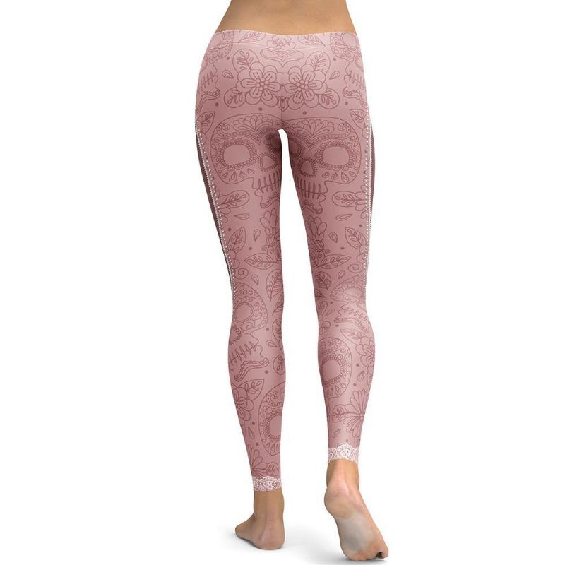 New Style Leggings Kvinder Cool Muskel Ben Legging Lynlås 3d Udskrivning Legg Bukser Højtalje Elasticitet Legins