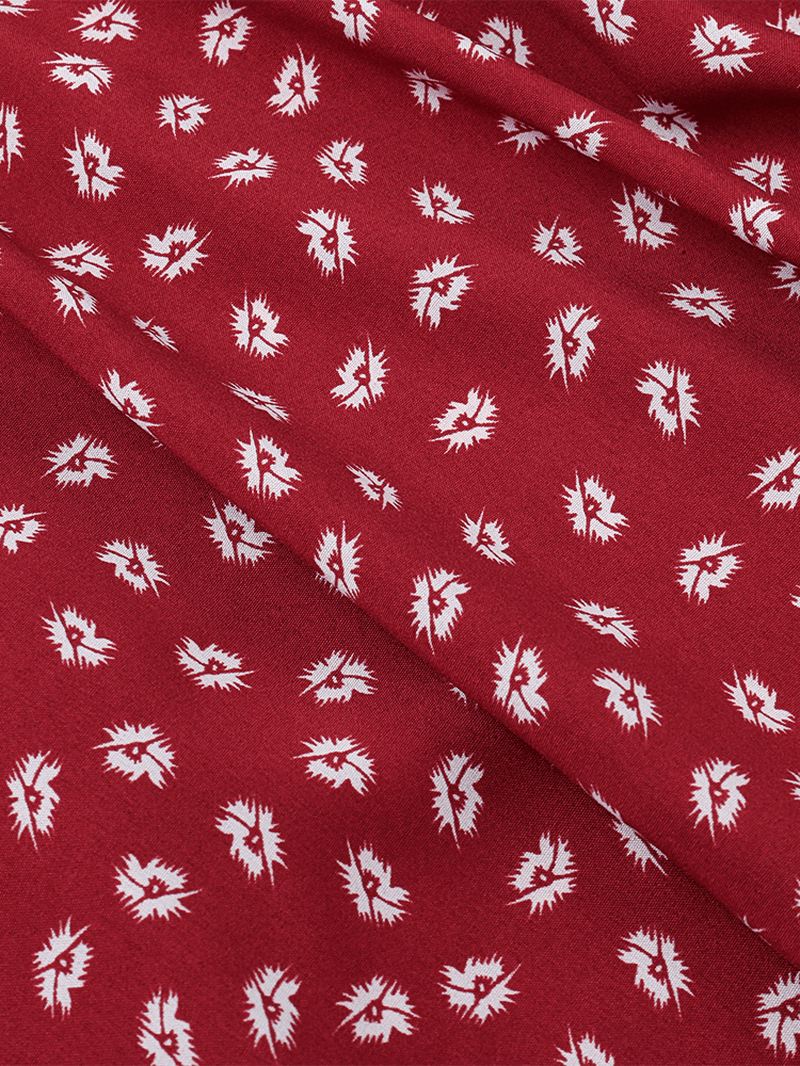 Chiffon Polka Dot Med Tryk Split Langærmet Causal Kjole