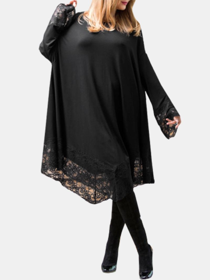 Gennemsigtig Blondesøm 100% Polyester Lang Nederdel