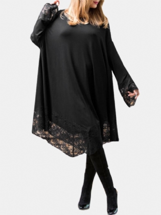 Gennemsigtig Blondesøm 100% Polyester Lang Nederdel