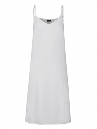 Kvinder Spaghetti Strap Lang Kjole Sommer Slip Kjole
