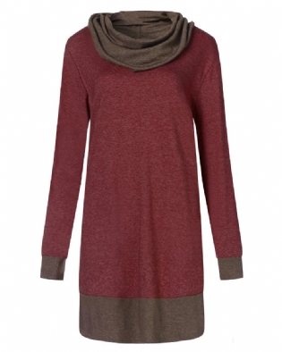Dame Pullover Langærmet Patchwork Casual Sweatshirt