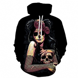Gothic Retro Beauty Mask Skull Sweatshirt