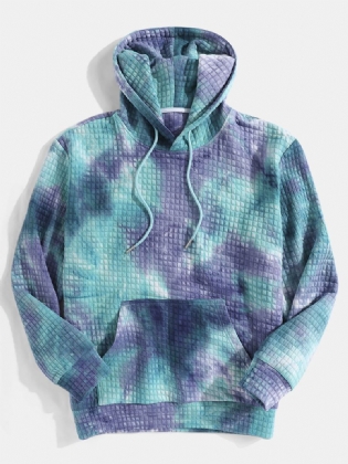 Herre Tie-dye Jacquard Hættetrøjer Med Snoretræk Med Lomme