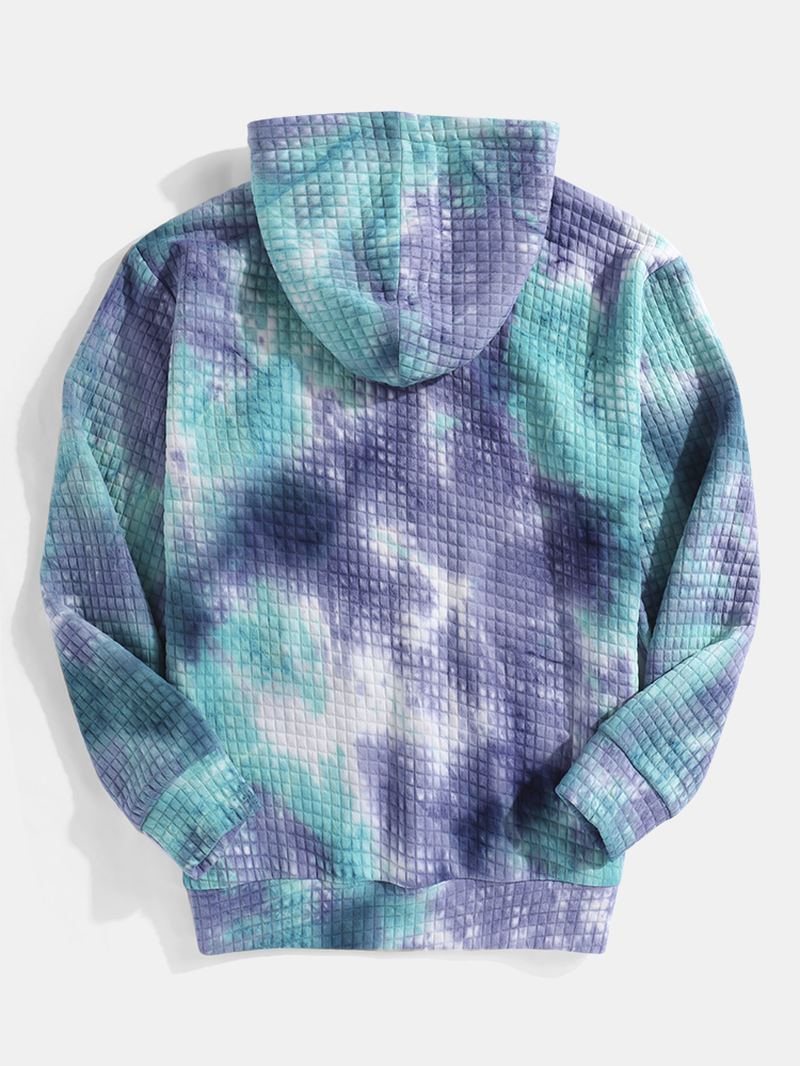 Herre Tie-dye Jacquard Hættetrøjer Med Snoretræk Med Lomme