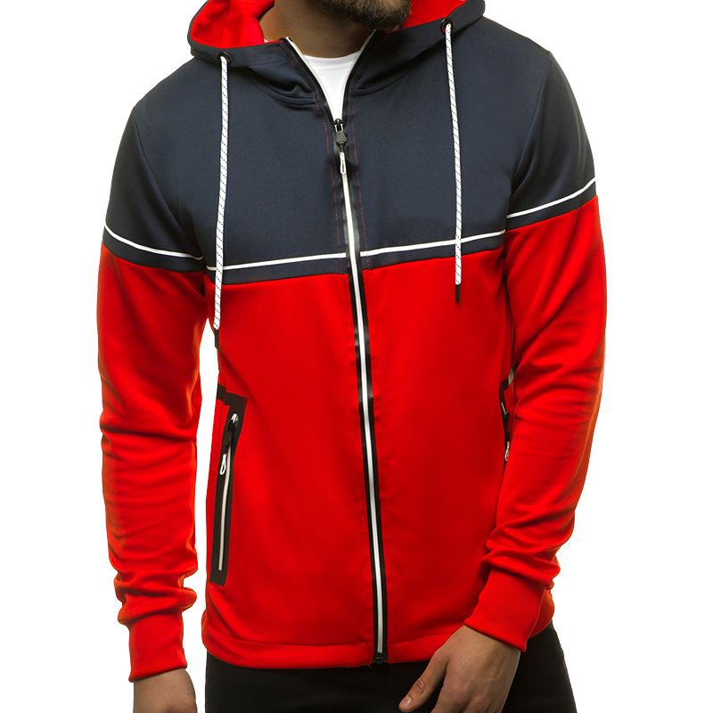 Herretrøje Casual Cardigan Hættefarve Der Matcher Herretøj