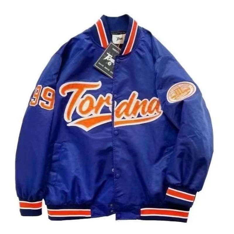Løs Retro High Street Baseballtøj Løs Løs Couple Coat Europæisk Og Amerikansk Street Hip Hop