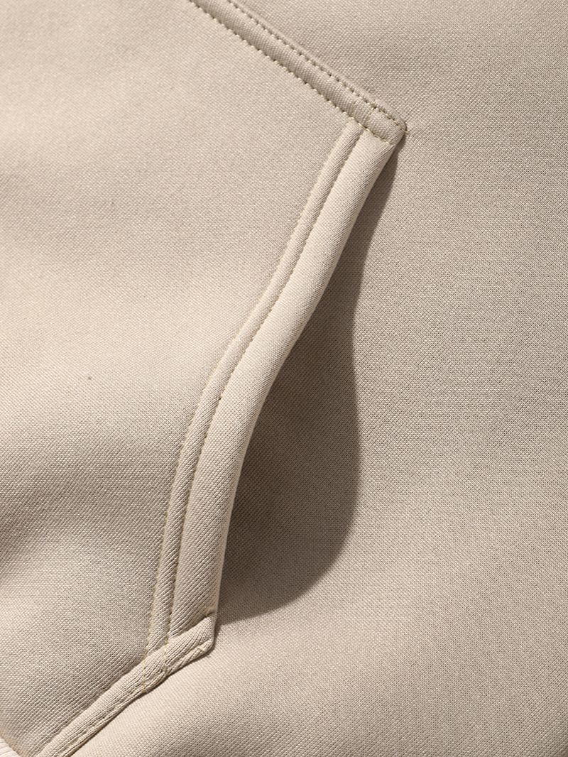 Mænd Broderi Blomster Med Tryk Letter Kængurulomme Snøre Afslappet Hættetrøje