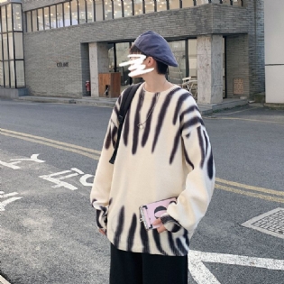 Mænds Afslappede Ungdom Løs Sweater I Hong Kong-stil