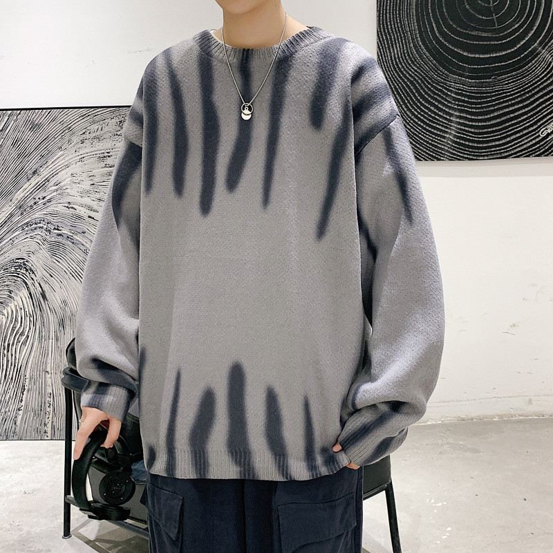 Mænds Afslappede Ungdom Løs Sweater I Hong Kong-stil