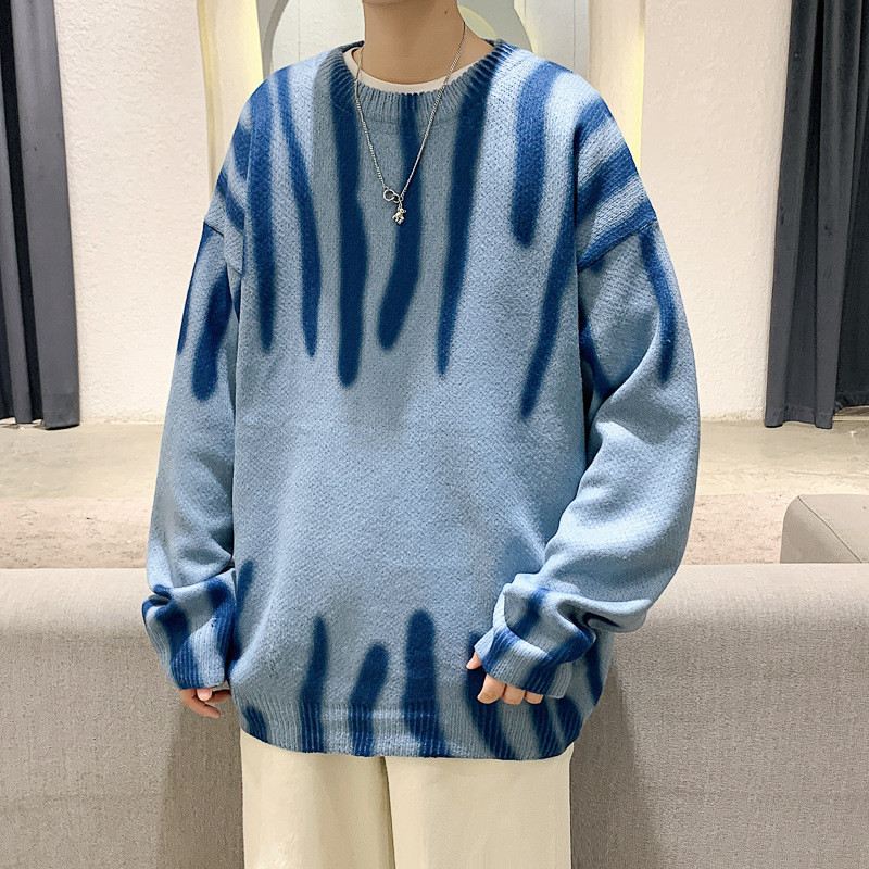 Mænds Afslappede Ungdom Løs Sweater I Hong Kong-stil