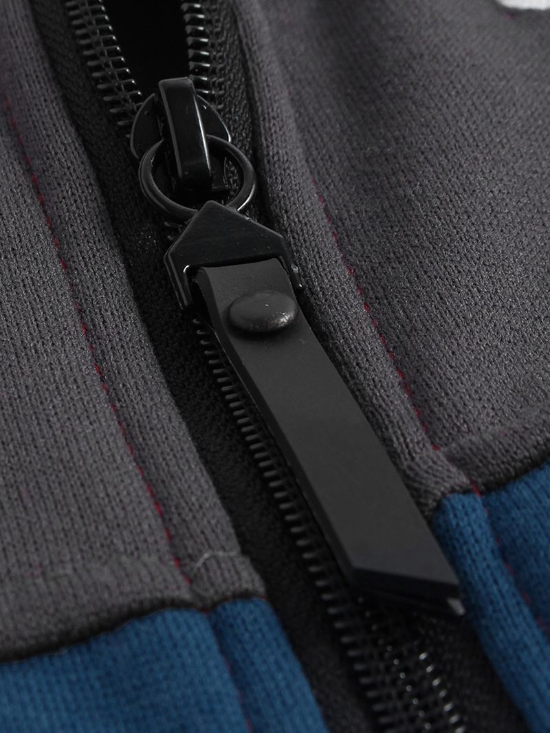 Mænds Sport Og Fitness Fritid Jacquard Cardigan Hættejakke Hættetrøjer Sweatshirts