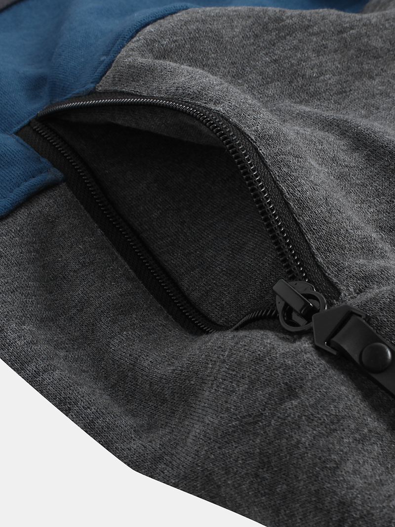 Mænds Sport Og Fitness Fritid Jacquard Cardigan Hættejakke Hættetrøjer Sweatshirts