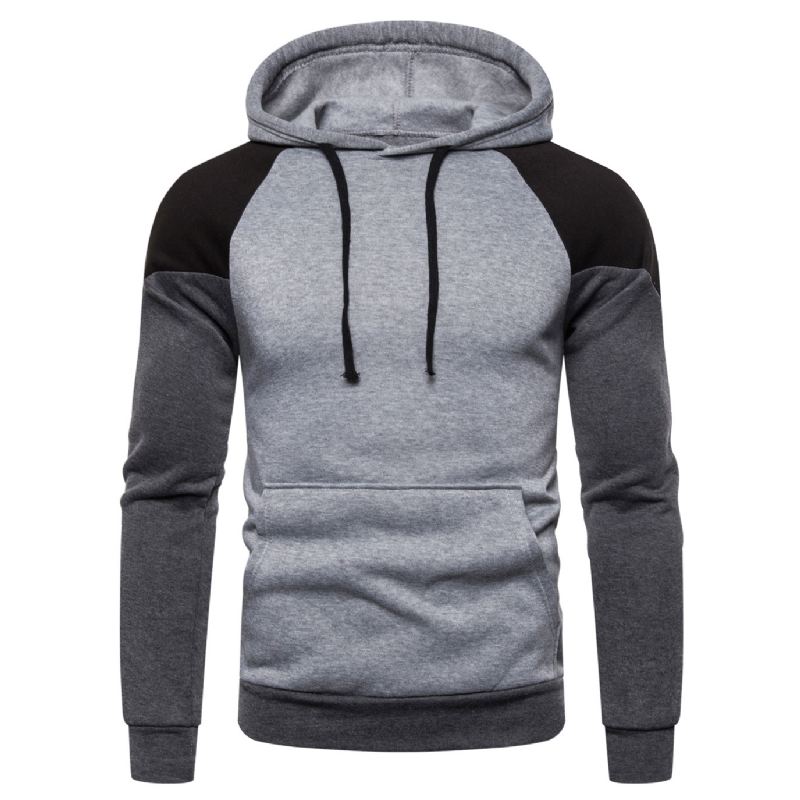 Mode Løs Kontrastfarve Til Mænds Sweater