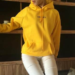 Stil Kvindelig Efterår Vinter Afslappet Bogstavtryk Nye Pullovere Kvinder Hættetrøjer Blomstret O-hals Fuld Sweatshirts