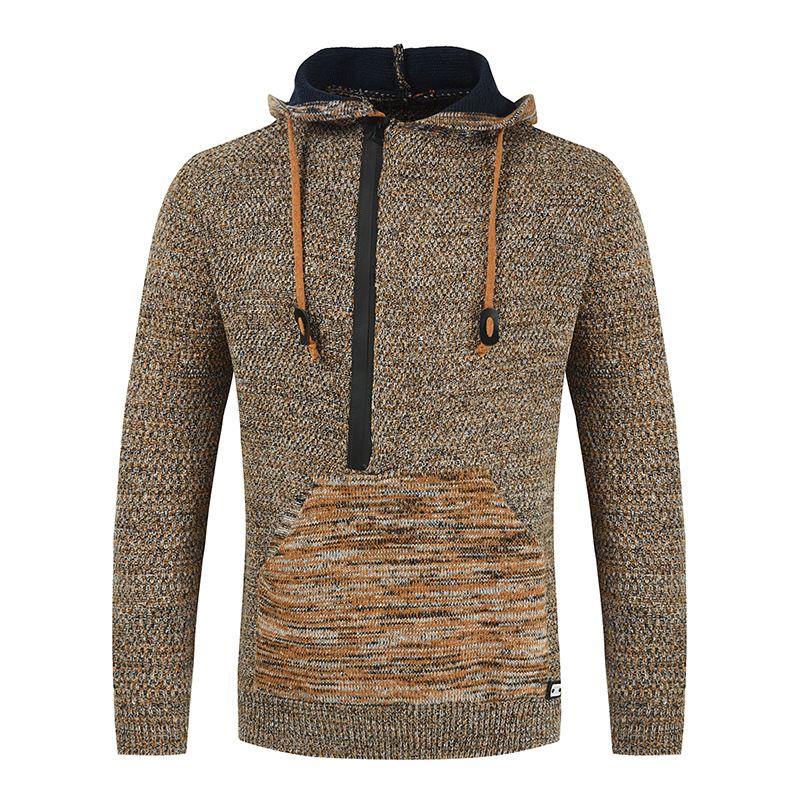 Trykt Hættetrøje Med Rund Hals Og Langærmet Sweater