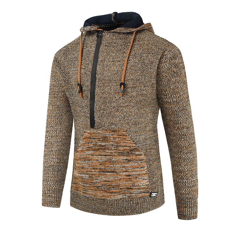 Trykt Hættetrøje Med Rund Hals Og Langærmet Sweater
