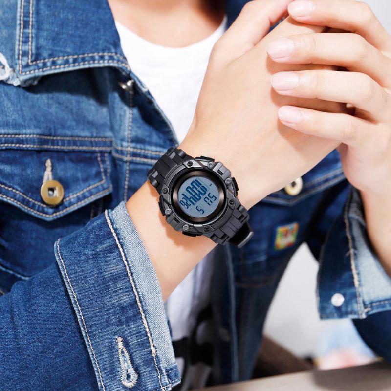 Alarm Chronograph Luminous 5atm Military Style Sports Mænd Watch Digital Watch