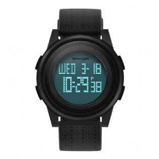 Digitalur Led Vandtæt Pu Læder Sports Student Watch
