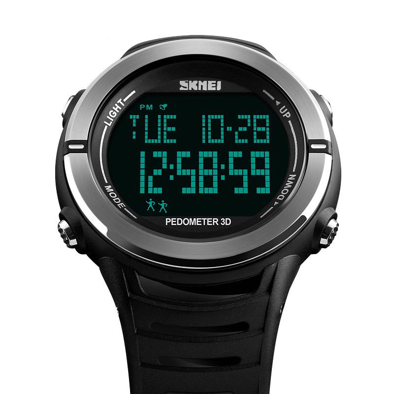 Digitalur Mandlig Mode Sport Multi-function Alarm Skridttæller Armbåndsur