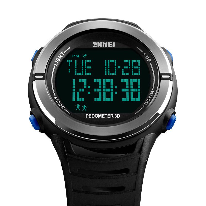 Digitalur Mandlig Mode Sport Multi-function Alarm Skridttæller Armbåndsur