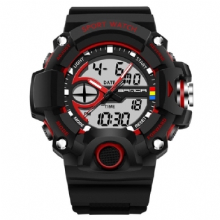 Dual Display Multi-function Sport Stopur Udendørs Mode Mænd Digital Watch