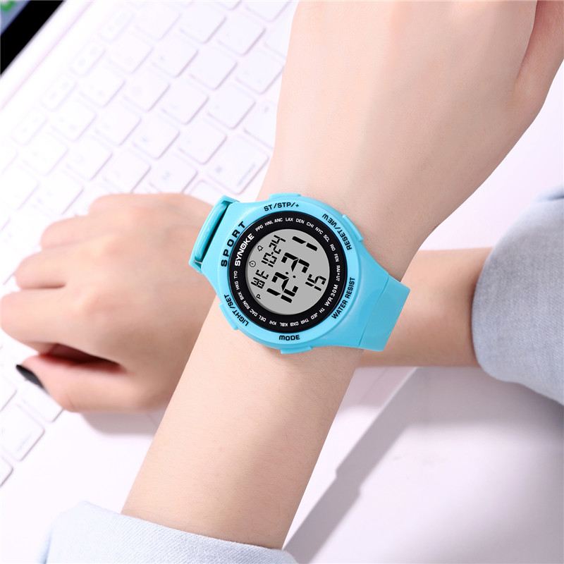 El Display Silikone Strap Sport Watch 3atm Vandtæt Alarm Student Digital Watch