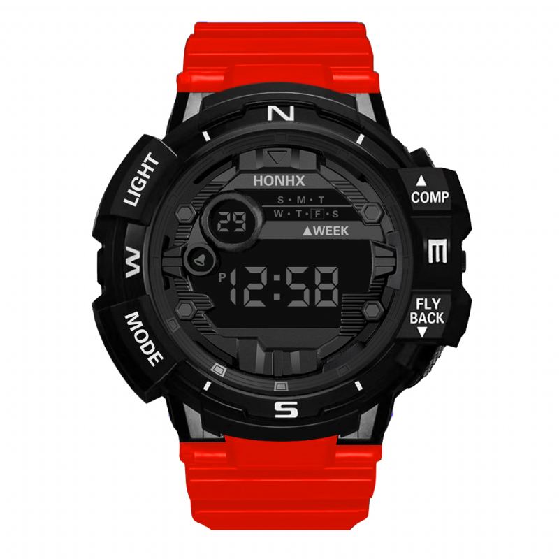 Herreur Mode Lysende Display Vækkeur Digital Watch