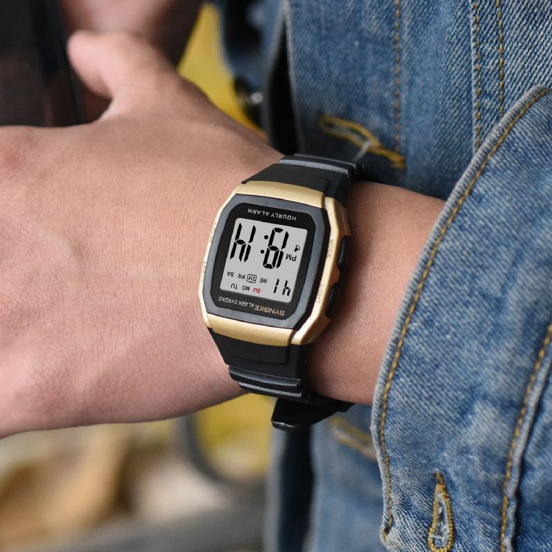 Letvægts Klassisk Lysende Vandtæt Led Shock Sport Digital Watch