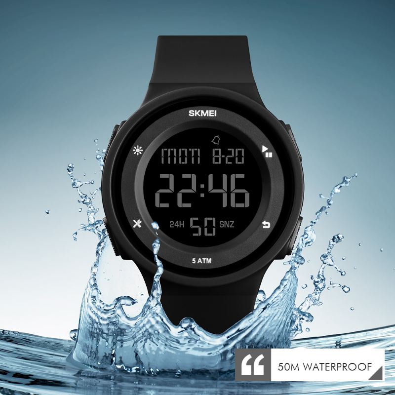 Mode Silikone Vandtæt Led Outdoor Sport Digital Watch