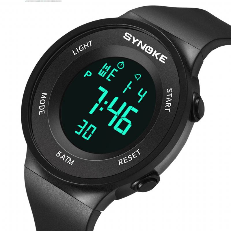 Mode Student Watch 5atm Vandtæt Lysende Skærm Multi-function Sport Digital Watch