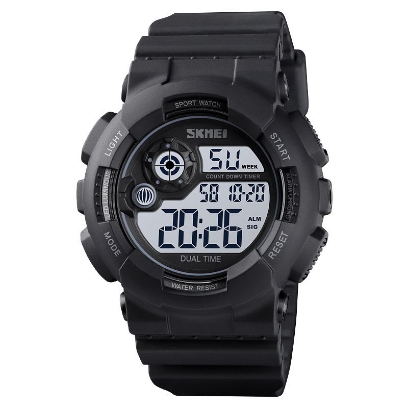 Sport Herreur 5atm Vandtæt Dato Uge Display 12/24 Timers Led Digitalur