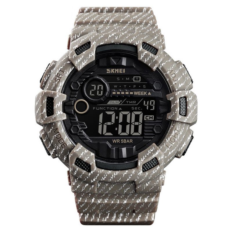 Uge Display Alarm Cowboy Vandtæt Sports Mænd Digital Watch